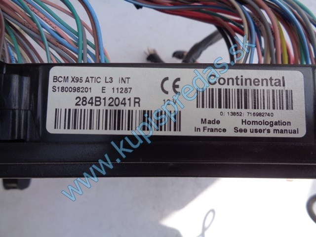 riadiaca jednotka komfortu na renault scénic III, 284B12041R
